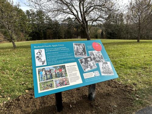 Historical interpretive panel for museum grounds