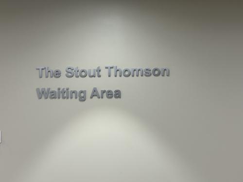 Signage in dedication to hospital donors