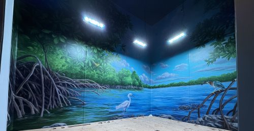 Mural Above Aquarium