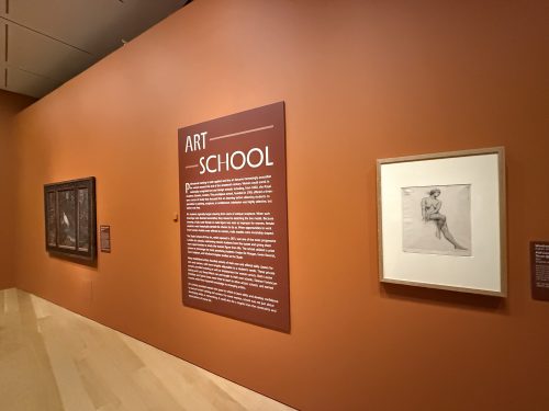 Wrapped information panel and museum label