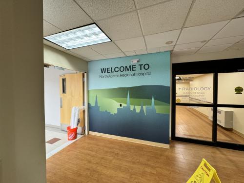 A welcoming graphic for a hospital.